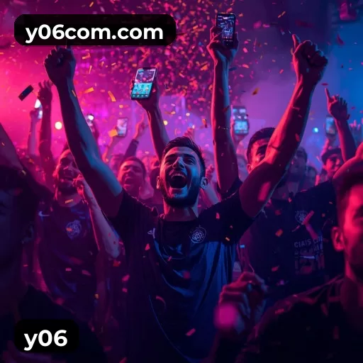 Imagem promocional da y06 mostrando a plataforma e suas vantagens