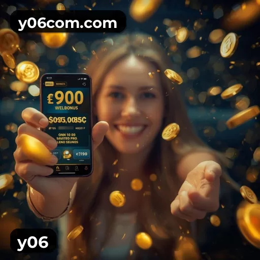 Imagem promocional da y06 mostrando a plataforma e suas vantagens