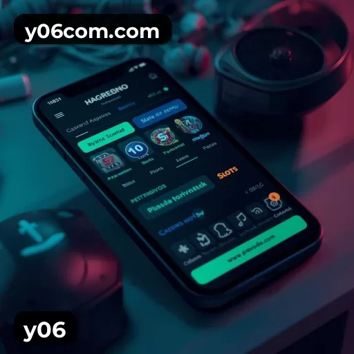 Imagem promocional da y06 apresentando a plataforma e seus recursos